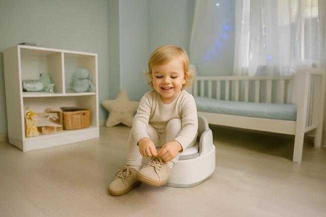 Wielofunkcyjny nocnik dla dzieci 3w1 dla niemowląt Momini Softi beige