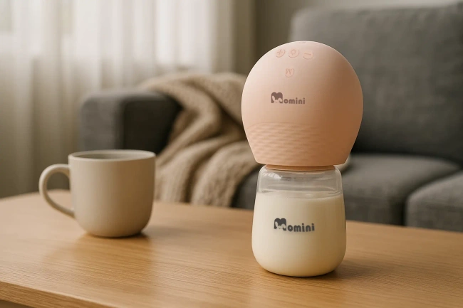 4-fazowy podwójny bezprzewodowy laktator elektroniczny 2w1 Momini SippyPump Twin