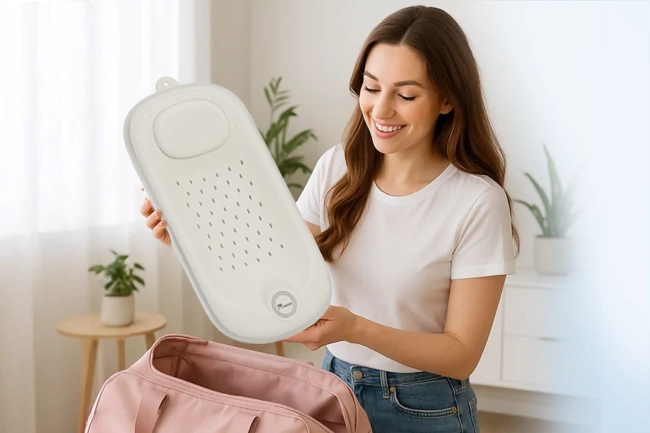 Składana podpórka do kąpieli dla niemowląt Momini BathBuddy grey