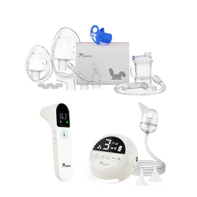 Zestaw Na Przeziębienie Aspirator Sniffley + Nebulizator NebuEasy + Termometr LittleCare